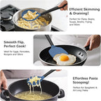 Coukre Silicone Kitchen Cooking Utensils Set with Holder – Heat-Resistant, Food-Grade Kitchen Tools, Spatula, Spoon & Gadgets for Non-Stick Pans, Dishwasher Safe (14, DarkBlue)