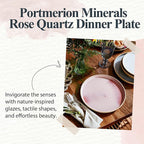 Portmeirion Minerals 10.5" Dinner Plate, Aquamarine (Set of 4) - Modern Stoneware Tableware with Gentle Curves, Durable & Stylish for Dining, Microwave & Dishwasher Safe - Sleek Dinnerware Collection