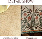 patdrea Designer Linen Vintage Long Table Cloth for Rectangle Table,Light Brown Durable French Floral Tablecloth,Decor Cover for Kitchen Dining,Christmas,Thanksgiving,Party,63"x94"-Cudillero