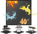 40" Square Fire Pit Fireproof Mat, 4 Layers Under Grill Mat BBQ Pad Fireproof Waterproof Oil-Proof Protect for Deck Patio Grass Outdoor Wood Burning Fire Pit and BBQ Smoker