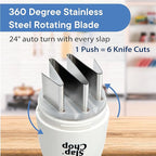 Original Slap Chop Slicer Chopper with Stainless Steel Blades & Butterfly Opening for Easy Cleaning - Vegetable Chopper Gadget, Mini Chopper for Salads - Kitchen Accessory