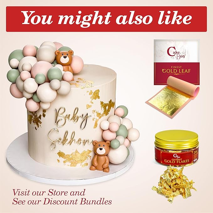 Cakebon Cake Boxes with Boards - 10 Inch Round Cake Drum Gold - Box With Window for Birthdays, Weddings and Parties (1pc Each, 2pcs Total)