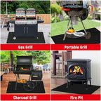 48 x 30 inch Under Grill Mats for Outdoor Grill, Double-Sided Fireproof, Oil and Waterproof Protective Mat for Grass and Deck, Outerdoor BBQ Fire Pit Fireplace Mat