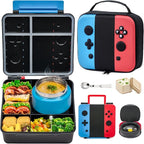 Game Lunch Box for Kids with Thermo, 9 OZ Stainless Food Jar & Insulated Lunch Bag, BPA-Free Kids Lunch Bento Box with Sauce Cup, Leakproof Lunch Box Set for Boys & Girs, School, Travel