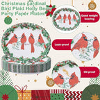 WDF 50Pack Christmas Paper Plates - 10" x 12" Oval Winter Paper Plates/Christmas Plates Disposable - Christmas Dinner Plates Disposable Platter Heavy Duty for Happy Christmas Serving Tray