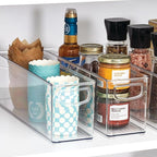 iDesign Stackable Pantry Bins with Handles, 4 Different Sizes, 5 Pack, Clear, Made in USA