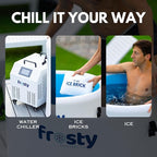 Ice Pod Pro Cold Plunge - Inflatable Ice Tub for Cold Water Therapy - Pro Grade Cold Plunge with Water Chiller Compatibility - The Ice Pod Cold Plunge Tub for Ice Bath & Ice Plunge (Light Gray)