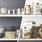 BINO | Plastic Storage Bins, Large | THE CURVE COLLECTION | Multi-Use Fridge / Freezer Organizer | Built-In Handle | BPA-Free | Pantry and Home Organization