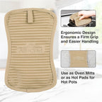 All-Clad Premium Pot Holder & Hot Pad: Heat Resistant to 500 Degrees - 100% Cotton, 10"x6.25" Hot Pad for Kitchen and Barbeque, (1-Pack), Cappuccino