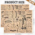 Outus 600 Pcs 8 x 10 inch Deli Wax Paper Sheets Grease Resistant Tray Basket Liners Newsprint Paper Water and Grease Proof Sandwich Wrapping Square Hot Dog Wrappers for Food Baking(Brown)