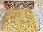 PAISLEY Embossing Rolling Pin with Oriental Pattern. Dough Roller for Embossed Cookies and Pottery by Algis Crafts