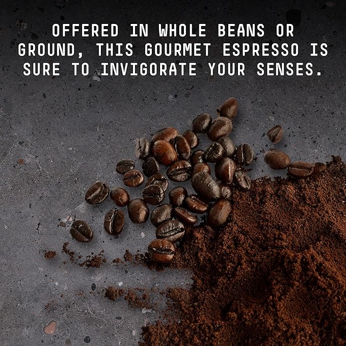 Stone Street Knee Buckling Espresso Beans, High Caffeine Coffee Blend, Dark Roast, Whole Bean, 2 LB