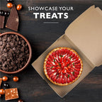 Fit Meal Prep [250 Pack] White Pie Boxes - 10x10x2.5 Inch Square Bakery Boxes for Cookies, Cheesecake, Chocolate Covered Strawberries, Dessert, Macaroon, Bread - Bulk Paper Cardboard Boxes