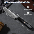 Huusk Damascus Utility Knife Japanese