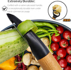 Trez Treamer 2 pack Vegetable Peelers for Kitchen, Super Sharp Wooden Potato Peeler Set Apple Cucumber Carrot Fruit Potatoes Veggie Peeler Bulk with Stainless Steel Blade，Dishwasher Safe