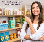 ClearSpace Pantry Organizers with Removable Dividers – Perfect Pantry Organization and Storage Bins or Kitchen Organization – Refrigerator Organizer Bins, Cabinet Organizers (2 Pack)
