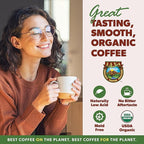 Low Acid Organic Coffee – Whole Bean, Mold-Free & Stomach Friendly by Java Planet, Sumatran Single Origin Coffee, Dark Roast, Smooth Full Flavored, 1LB Bag