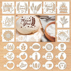 Bread Stencils for Sourdough - 24 Pcs Bread Stencils for Baking, Sourdough Bread Baking Tools, Gifts for Sourdough Bakers, Bread Making Accessories, Pie Cake Cookie Baking Stencils Template