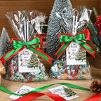 12 Set Christmas Whisk Gifts for Neighbor, Christmas Baking Supplies Include Silicone Whisks Greeting Card Ribbon and Plastic Bag Xmas Cooking Utensils for Neighbor Employee Stocking Stuffers Ideas