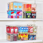 theaoo Clear Storage Bins with Lids Stackable - Large Plastic Containers for Pantry Organization and Storage - Perfect for kitchen,Fridge,Laundry Room,Bathroom,Garage,Closet,Cabinet Organizer - 8 Pack