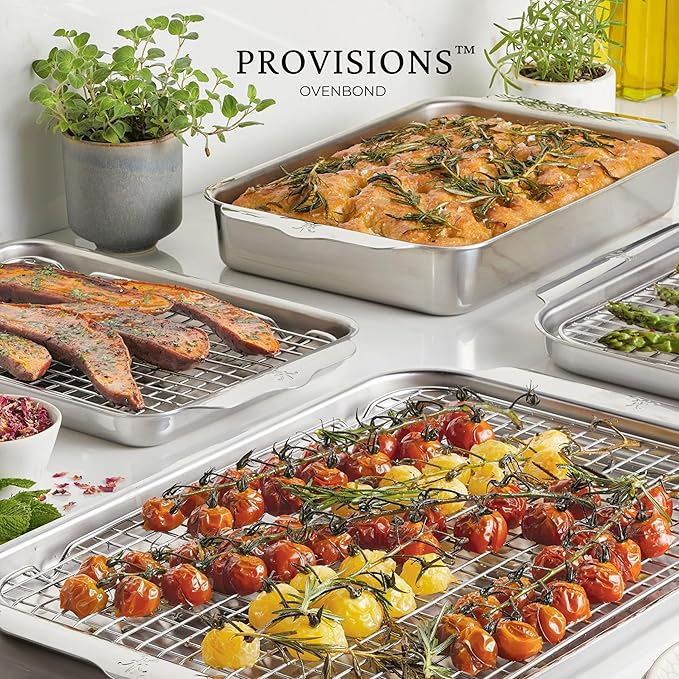 Hestan Provisions OvenBond – 3-Piece Tri-ply Baking Sheet Set – Professional Stainless Steel Bakeware