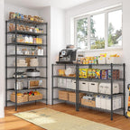 8 Tier Wire Shelving Rack Storage Shelves Loads1200LBS,Adjustable Metal Shelving Rack and Metal Shelves Pantry Shelves Commercial Wire Shelf for Closet Kitchen Office 72H X 13.8D X 23.6W