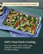 Caraway Non-Stick Ceramic Baking Sheet - Naturally Slick Ceramic Coating - Non-Toxic, PTFE & PFOA Free - Perfect for Baking, Roasting, and More - Medium (15" x 10") - Marigold