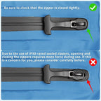 Vacuum Bag for Travel, Professional IPX8 Waterproof Reusable Vacuum Compression Bags for Travel Suitcases, Durable Space Saver Bag(2 PACK,With Pump)