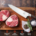 imarku Japanese Chef Knife, 8 Inch Damascus Kitchen Knife, Chef's Knives with Unique Design Wood Handle, Powder Steel Forged Super Sharp Knife With Gift Box, Birthday Gift&Christmas Gift for Families