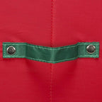 Household Essentials 536RED Holiday China Storage Chest with Lid and Handles | Dinner Plate | Red Canvas with Green Trim