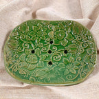LOTUS embossing rolling pin with Lotus flower Pattern. Dough roller for embossed cookies and Pottery by Algis Crafts