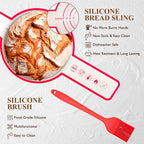 Complete Sourdough Starter Kit, Banneton Bread Proofing Basket with Glass Sourdough Starter Jar, Sourdough Bread Baking Supplies, 9'' Round Bread Proofing Basket, for Bread Making Baking Fermentation