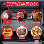 Ronco Modern Rotisserie Oven, Large Capacity (12lbs) Countertop Oven, Multi-Purpose Basket for Versatile Cooking, Easy-to-Use Controls