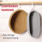 KneadAce Cotton Rope Banneton Bread Proofing Basket Set, Oval & Round Bread Baskets with Liners & Covers for Artisan Bread Baking, Sourdough Bread Baking Supplies