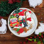 Flycalf Christmas Cookie Cutters Truck With Christmas Tree Shapes Fall Holiday PLA Baking Accessories Cutter Molds Gifts for Kids Decorative Party 3.5" Kitchen Cake Supplies
