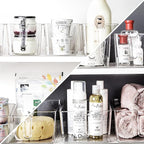 BINO | Clear Storage Organizer, Medium | THE HOLDER COLLECTION | Clear Containers for Organizing with Built-in Handles | Pantry Organization and Storage | Fridge Organizer | Smart Bin Cabinet