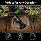 Lillian Tablesettings 240 Count Plastic Plates 10.25 inch Premium Quality Heavyweight China Like Disposable Plates, Wedding and Party Dinnerware, Crystal Clear - Value Pack 240 Count