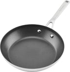 KitchenAid 71008 3-Ply Base Brushed Stainless Steel Nonstick Frying Pan/Fry Pan/Skillet, 9.5 Inch