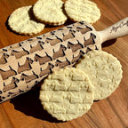 TERRIER PATTERN EMBOSSING ROLLING PIN SCOTTISH TERRIER DOG PATTERN ENGRAVED ROLLING PIN with SCOTTIE for EMBOSSED COOKIES