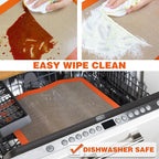 Silicone Baking Mats - Best German Silicone - Non Slip Silicone Baking Sheet, Non Stick Reusable Silicone Mats for Baking, Oven Liner, Counter Mat - 3/4 Sheet Baking Mat for Oven