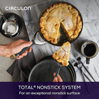Circulon Symmetry Hard-Anodized Nonstick Frying Pan, 8.5-Inch, Black