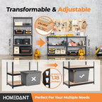 HOMEDANT 5 Tier Storage Shelves Adjustable Laminated Boltless Garage Metal Shelving Unit Heavy Duty Utility Rack Shelf Warehouse Pantry Closet Kitchen 35.9" W x 16.2" D x 71.3" H 3Pack