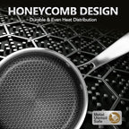MICHELANGELO 3 Quart Saucepan with Lid, Premium Triple Ply Stainless Steel Sauce Pan with Lid, Sauce Pot with Honeycomb Interior - 3QT