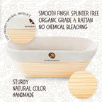 Superbaking 10" Oval Banneton Bread Proofing Basket – Sourdough Starter Kit for Crusty Artisan Style Loaves, Includes Essential Bread Baking Supplies & Tools - Ideal Gift for Bakers