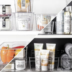 BINO | Stackable Storage Bins, Large - 4 Pack | The Stacker Collection | Clear Plastic Storage Bins | Organization and Storage Containers for Pantry & Fridge | Multi-Use Organizer Bins | BPA-Free