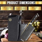 SliceElite Elite Series 7 Inch Meat Cleaver Knife Damascus VG10 Core Forged Carbon Fiber Handle Heavy Duty Chopper Sharp Kitchen Butcher Bone Cutter Vegetable Fruit Chef Tool Dual Protection Gift