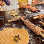 AZTEC Embossed Rolling Pin for Ceramic. Clay Roller and Ceramic Stamp for Embossing Pottery. Baking Gifts for Women by Algis Crafts for Embossed Cookies