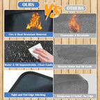 Ogrmar 65 x 48 Inch Under Grill Mats for Outdoor Grill, Indoor Fire Pit/Fireplace Mat, Waterproof Oil-Proof Grill Floor Pads, BBQ Mat Protector for Deck, Patio and Grass (65 * 48 Inch)