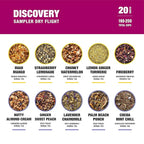 Tiesta Tea - Discovery Sampler Dry Flight Set, Loose Leaf, High to No Caffeine, Hot & Iced Up to 200 Cups, Tea Variety Pack with Green, Herbal, Black & Chai Brew, 20 Resealable Sample Pouches