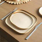 Stone Lain Cairo 12-Piece Dinnerware Set Stoneware, Plates and Bowls Set, Microwave and Dishwasher Safe, Includes Dinner and Salad Plates, Cereal Bowls, Dishes for 4, Sand